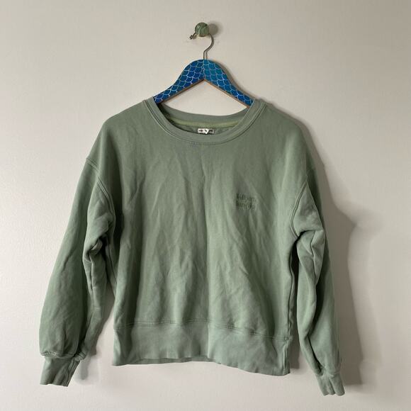 REVOLVE WELLBEING + BEINGWELL Washed Loden Green Sur Goldie Cotton Sweat Set - Picture 3 of 16